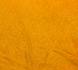 Tangerine Orange Paisley - Hand Dyed Silk Jacquard