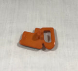 Orange Excavator Digger Truck Plastic Button 28mm/ 1-1/8" - Dill Buttons Brand