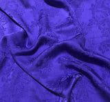 Violet Purple Floral - Hand Dyed Silk Jacquard