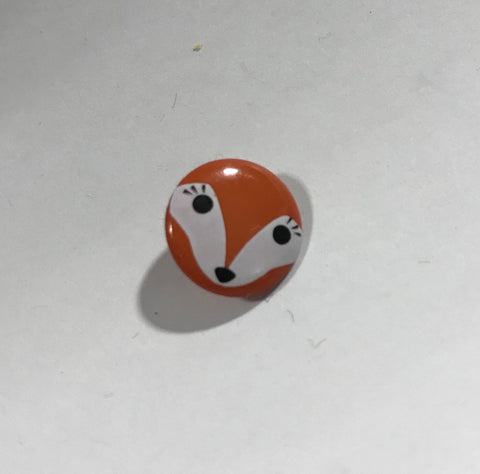 Fox Face Plastic Button - Dill Buttons Brand (2 Sizes to Choose From)