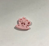 Pink Teacup & Saucer Plastic Button 20mm/ 13/16" - Dill Buttons Brand