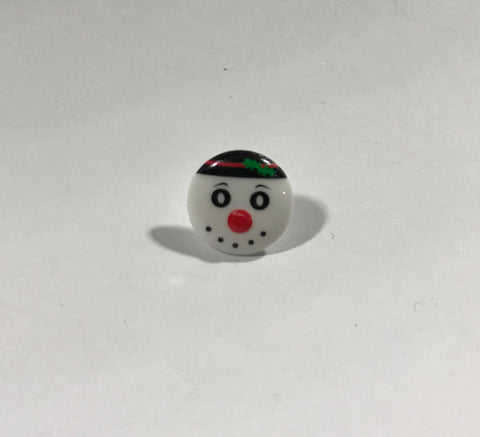Snowman Face Plastic Button - Dill Buttons Brand (2 Sizes to Choose From)