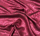 Deep Pink Baroque Scroll - Silk Jacquard