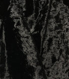 Black - Stretch Polyester Crushed Velvet Fabric