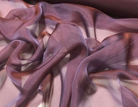 Deep Lavender - Iridescent Silk Chiffon