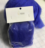 Cobalt Blue - Finest Romney & Merino Wool Roving (.5 Oz)