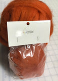 Orange - Finest Romney & Merino Wool Roving (.5 Oz)