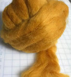 Golden Orange - Finest Romney & Merino Wool Roving (.5 Oz)