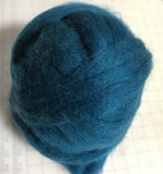 Peacock Blue - Finest Romney & Merino Wool Roving (.5 Oz)