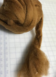 Chestnut Brown - Finest Romney & Merino Wool Roving (.5 Oz)