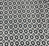 Black & White Geometric - Polyester Chiffon Fabric
