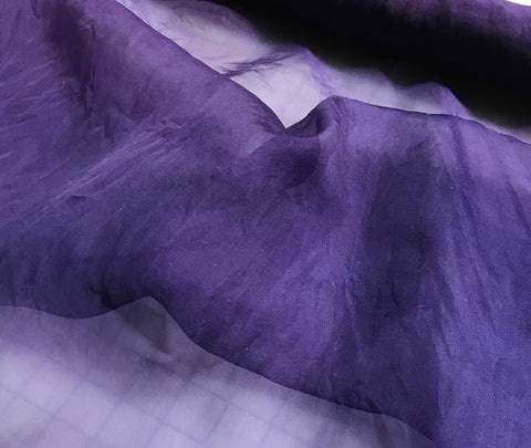 Lavender Purple - Hand Dyed Silk Organza