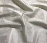Ivory Stripe - Faux Silk Taffeta Fabric