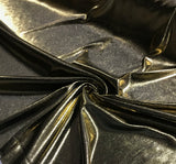 Black & Gold Lame - Stretch Knit Fabric