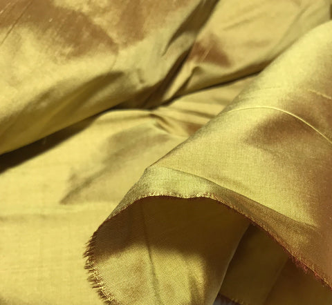 Iridescent Reddish Gold - Silk Dupioni Fabric