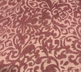 Antique Mauve Scroll - Hand Dyed Burnout Silk Velvet