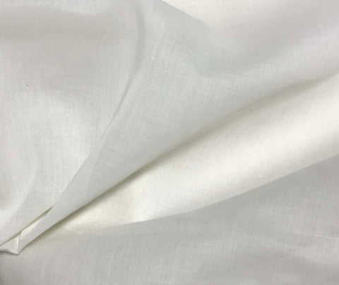 Spechler-Vogel Fabric - White Imperial Voile Poly/Cotton