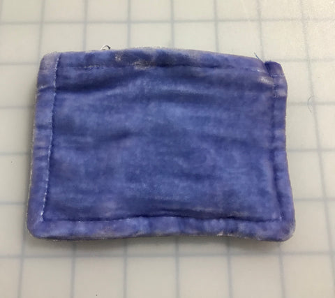 Periwinkle Blue Hand Dyed Silk Velvet Zipper Pouch