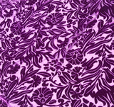 Purple Floral - Hand Dyed Burnout Silk Velvet