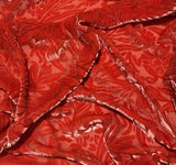 Blood Orange Floral - Hand Dyed Burnout Silk Velvet