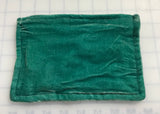 Teal Blue Hand Dyed Silk Velvet Zipper Pouch