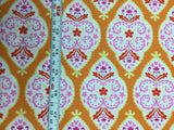 Bubblegum/Lime/Orange - Floral Sunshine - Dena-  Cotton Linen Fabric