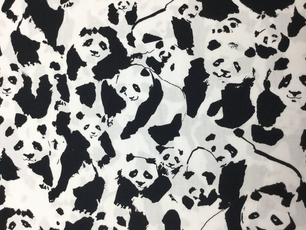 Pandalings Pod - Black & White - Pandalicious by Katarina Roccella for Art Gallery Fabrics - Premium Cotton