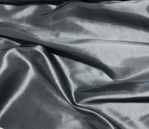 Silver - Faux Silk Taffeta Fabric