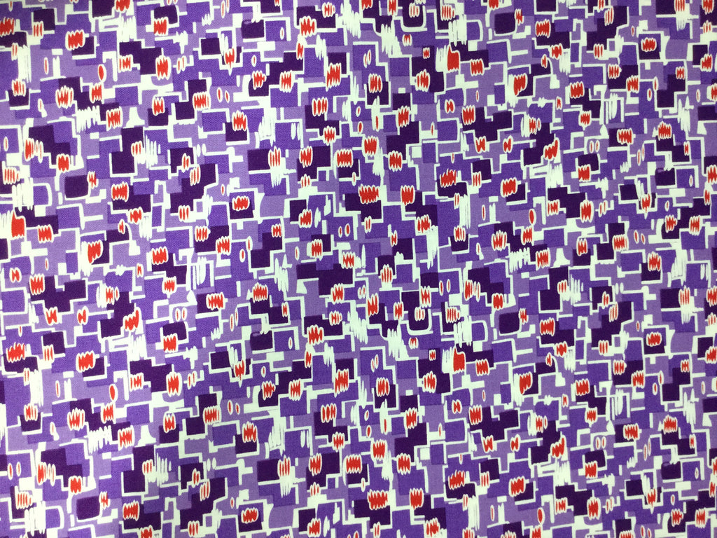 Revved Up Retro Psychedelic Relic Purple - by Studio 37 for Marcus Fabrics - Cotton Quilting Fabric