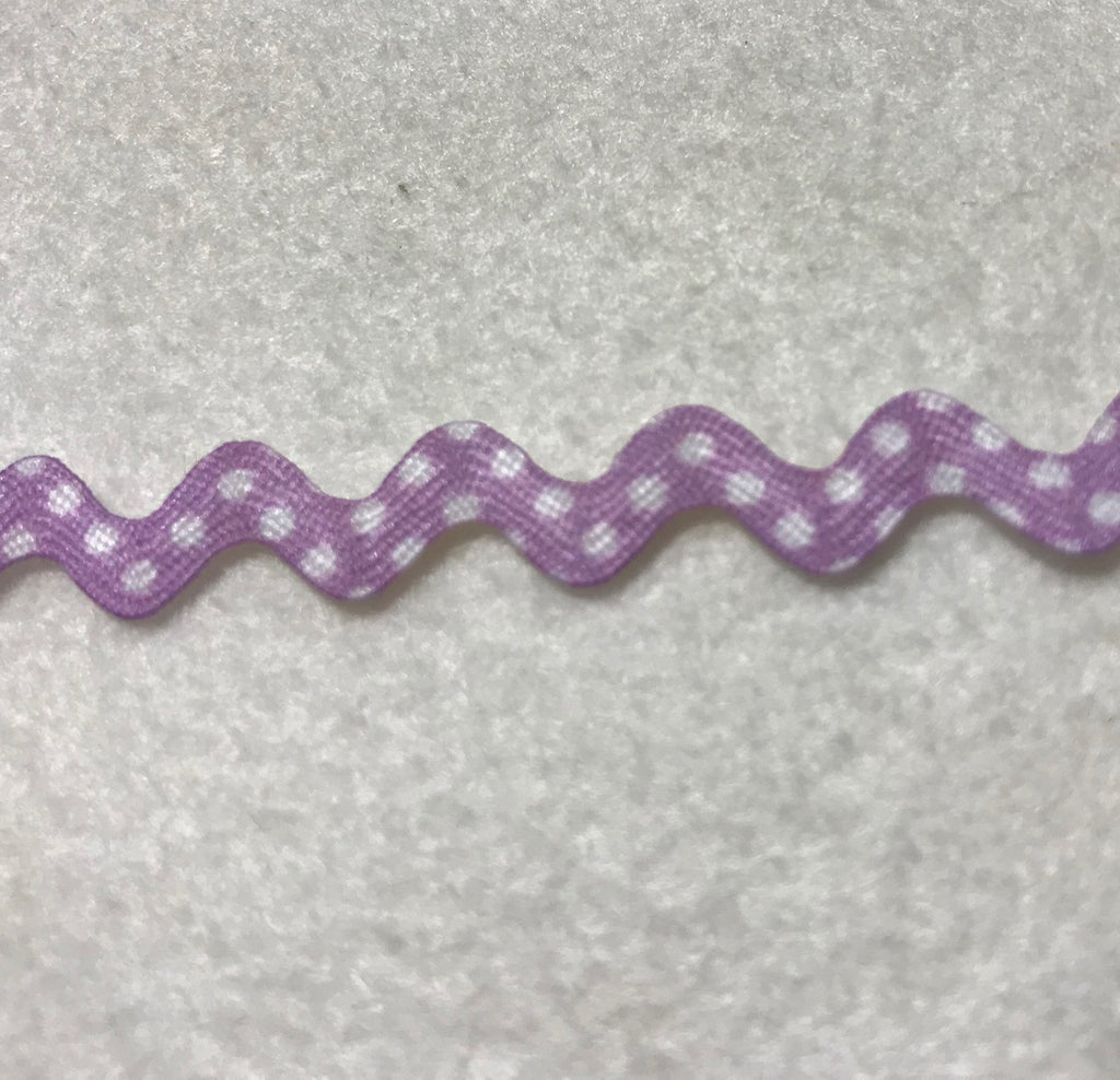 Polka Dot Rick Rack Trim made in France 3/8" wide (7 Colors to choose from)