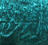 Iridescent Teal/ Olive Green - Stretch Polyester Crushed Velvet Fabric