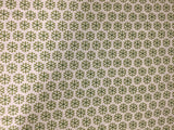 Benartex - Knitty Kitty Jax Snowflake Flower Cream & Green - Cotton Quilting