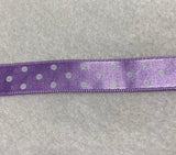 Double Sided Polka Dot Satin Ribbon Trim Made in France 9/16" wide (9 Colors to choose from)