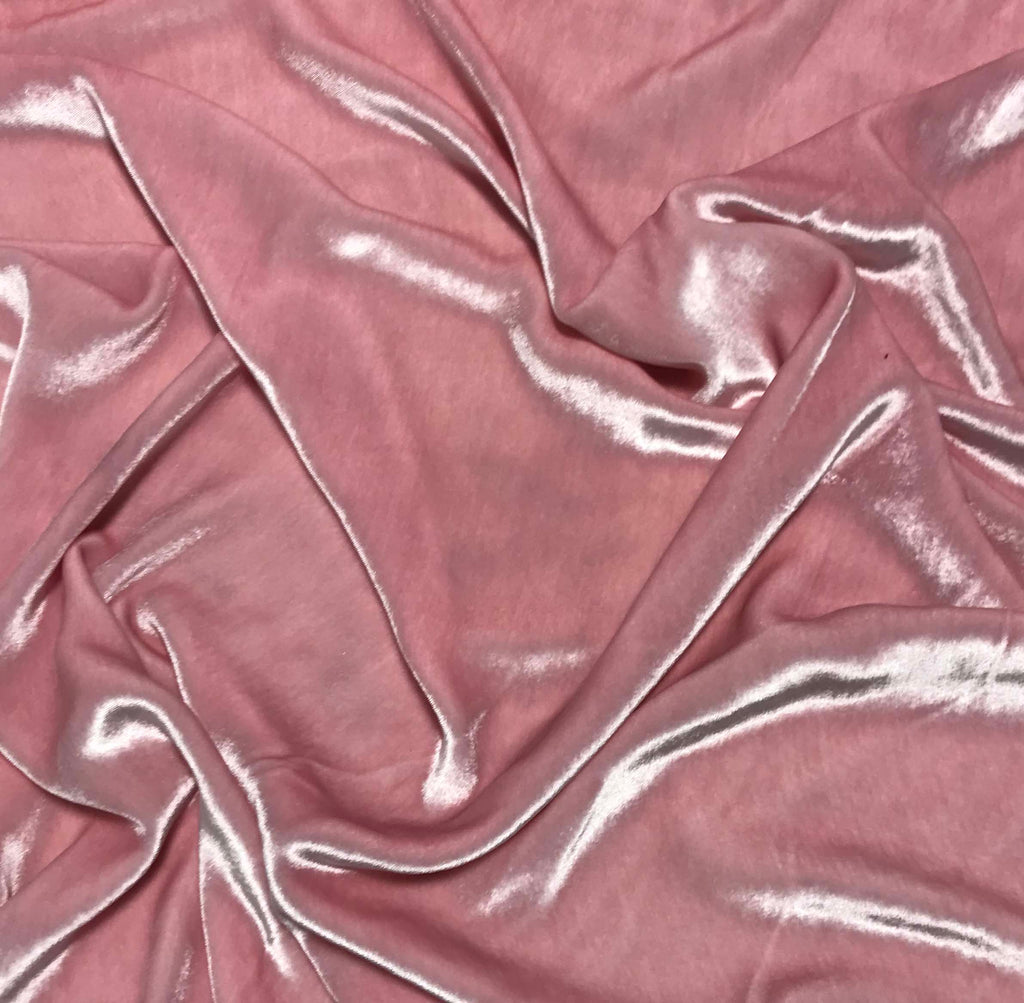 100% Mulberry Silk Velvet Fabric - Baby Pink Silk Velvet Fabric