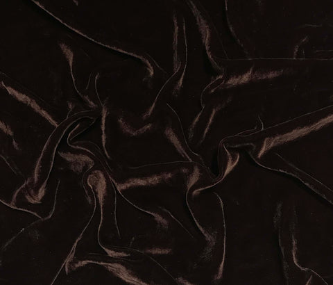 Chocolate Brown - Silk Velvet Fabric