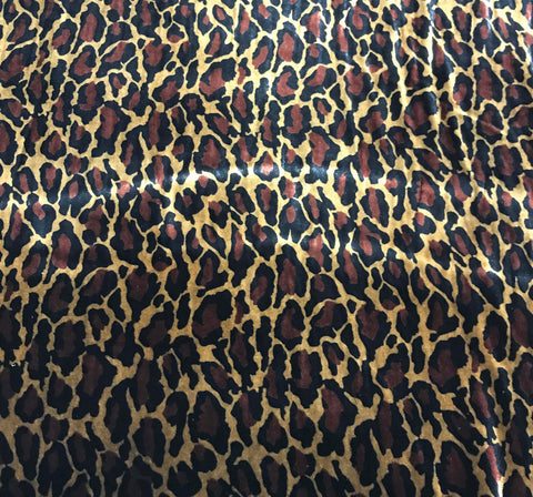 Golden Leopard Spots - Silk Velvet Fabric