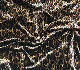 Golden Leopard Spots - Silk Velvet Fabric