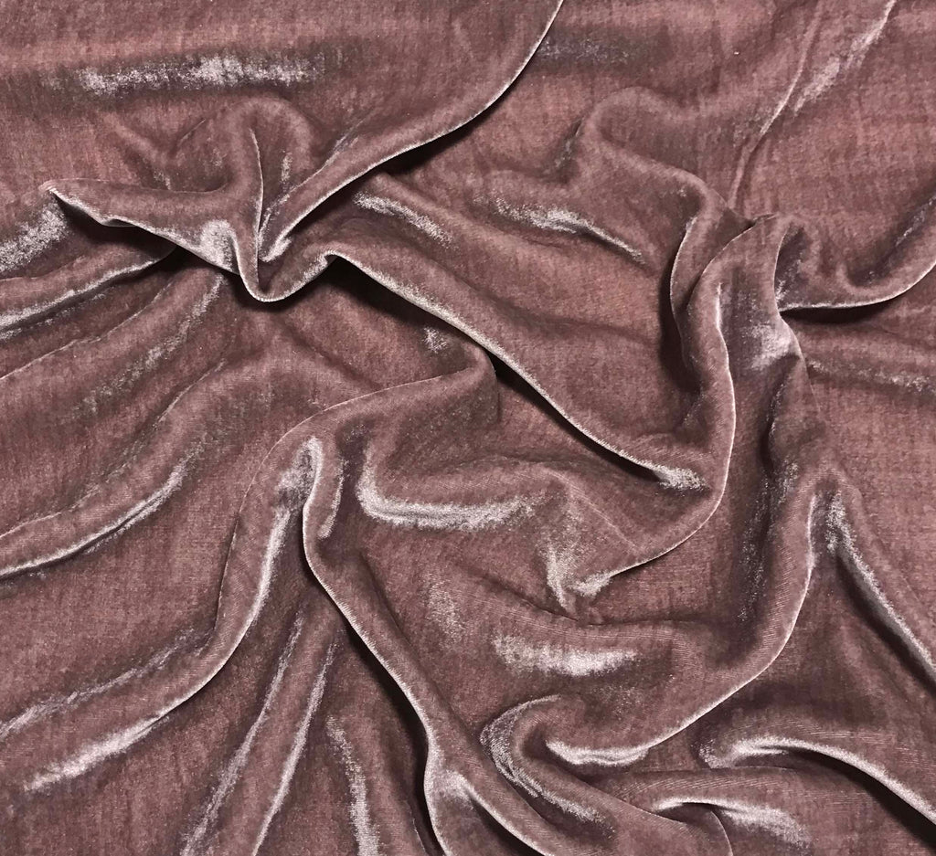 Mauve - Silk Velvet Fabric