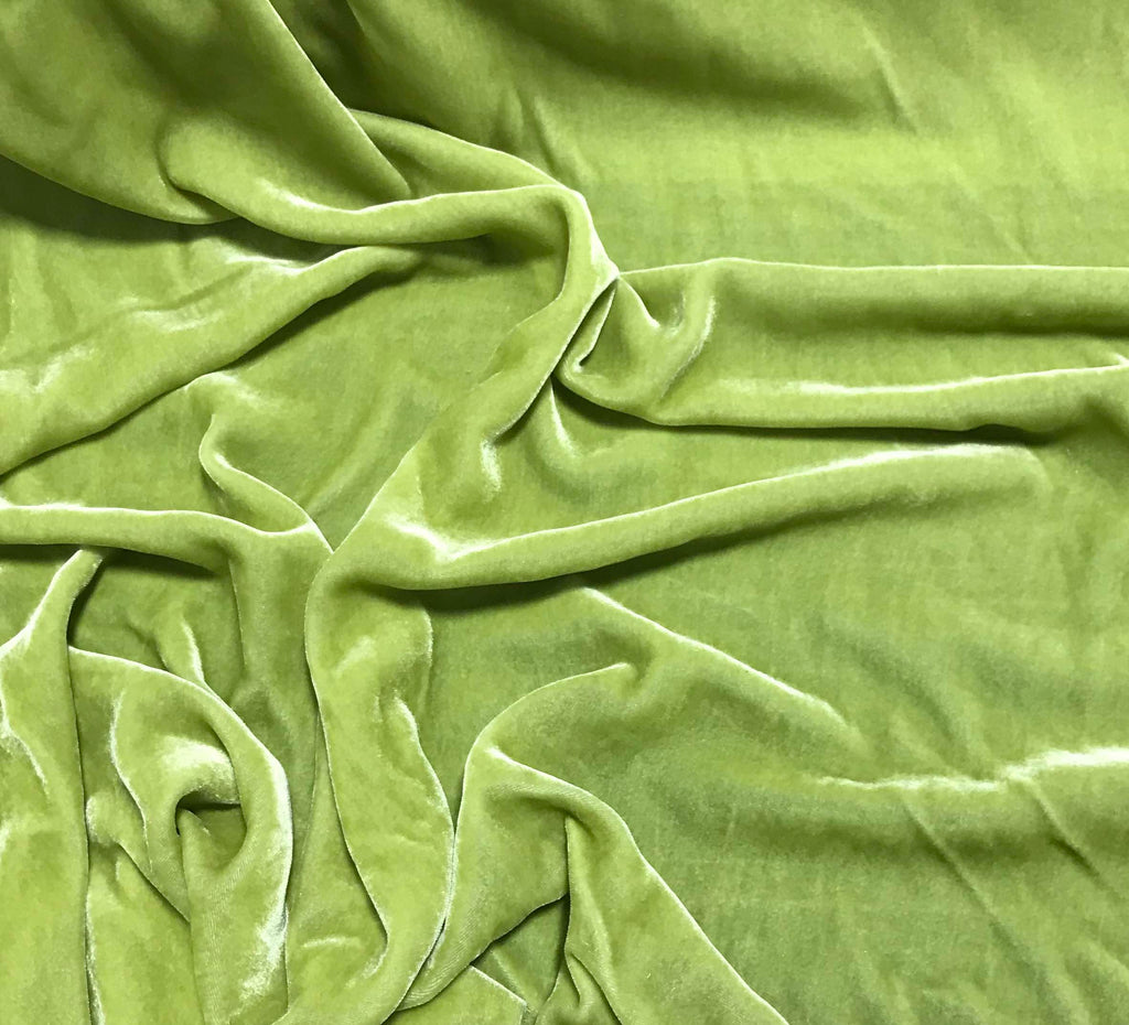 Pear Green - Silk Velvet Fabric