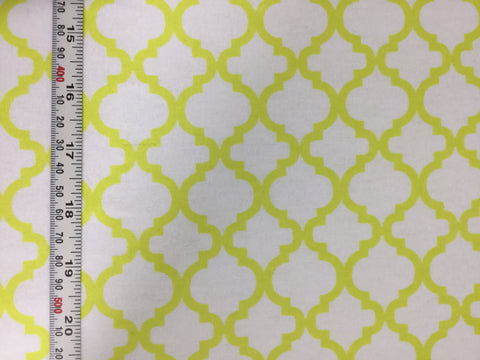 Yellow & White Lattice - David Textiles - Cotton Flannel Fabric