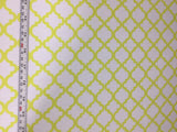 Yellow & White Lattice - David Textiles - Cotton Flannel Fabric