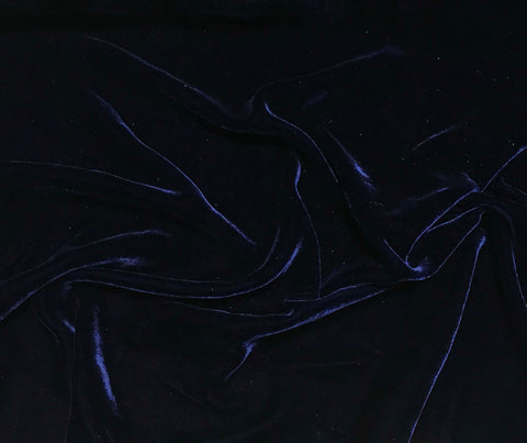 Navy Blue - Silk Velvet Fabric
