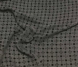 Black Little Dots - Burnout Silk Velvet Fabric