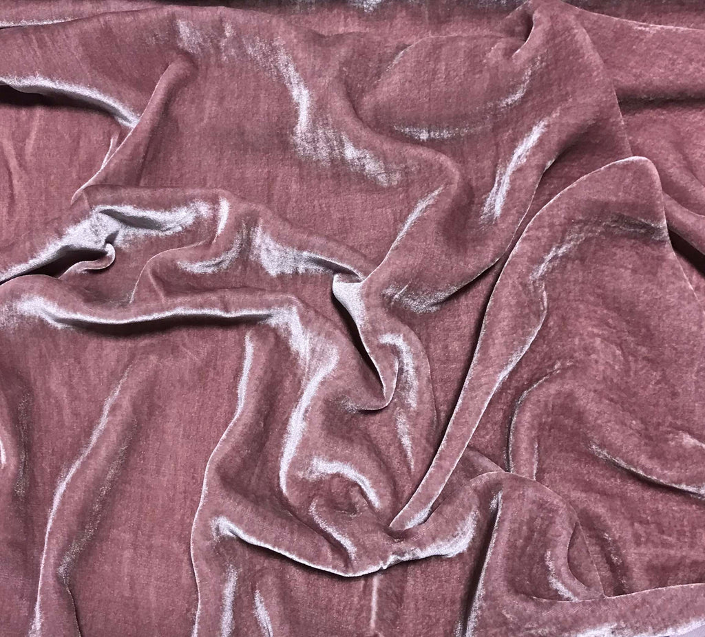 Dusty Rose - Silk Velvet Fabric