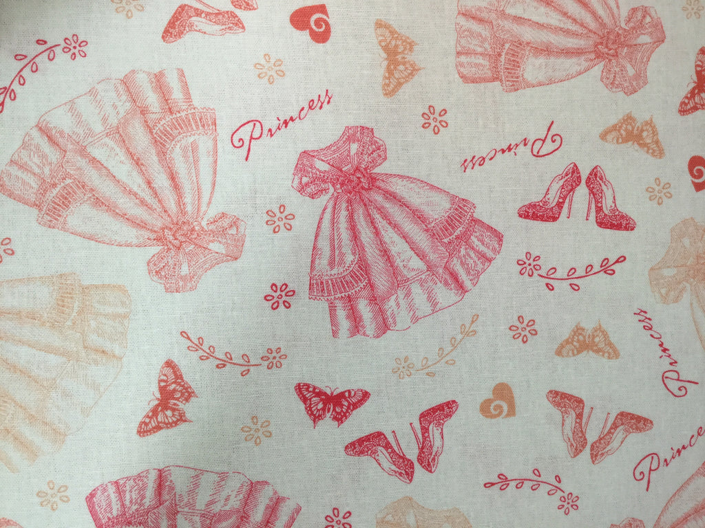 Pink & Peach Princess Dress - Rayon/Linen Fabric