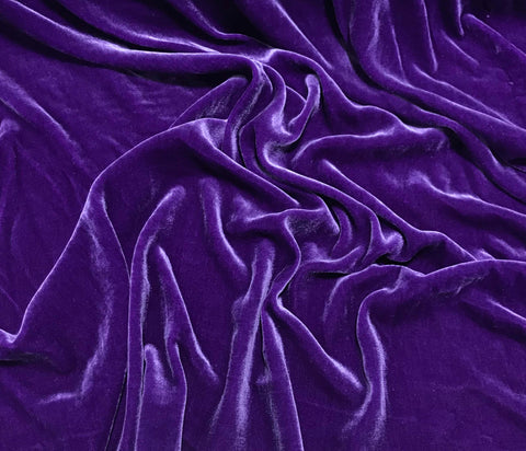 Violet Purple - Silk Velvet Fabric