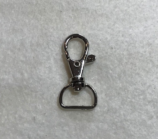Silver Carabiner Closure Latch with D-ring Purse Hardware - Dill Buttons Brand (4 Sizes to Choose From)
