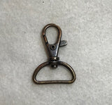 Antique Brass Carabiner Closure Latch with D-ring Purse Hardware - Dill Buttons Brand (4 Sizes to Choose From)