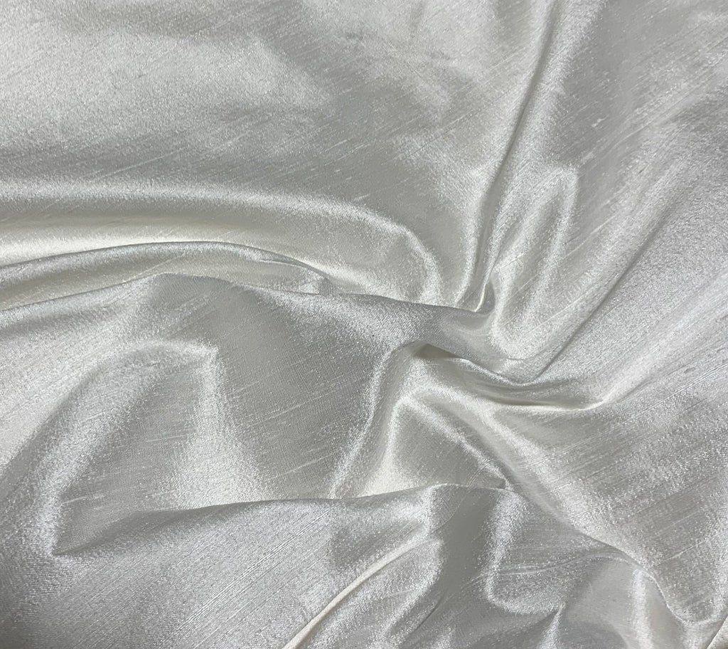 White - Silk Dupioni Fabric