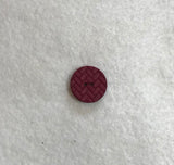 Burgundy Red Chevron Herringbone Plastic Button - Dill Buttons Brand (3 Sizes to Choose From)